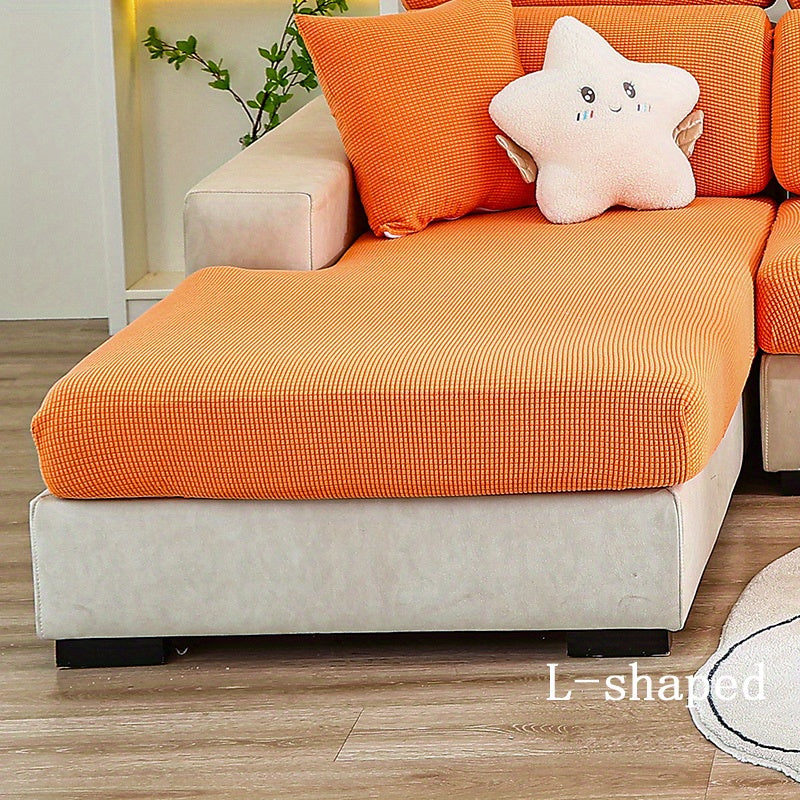 Anti-slip sofa cushion cover with elastic band for universal furniture protection in bedroom, office, and living room. Four seasons slipcover for comfortable and stylish seating.