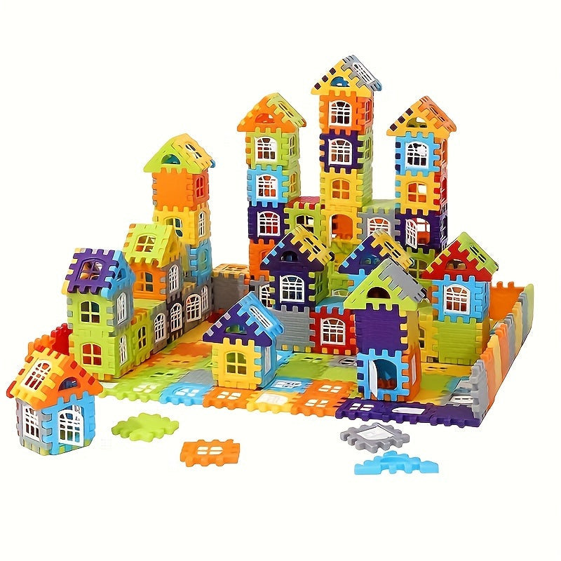 100 Large Creative Square Building Blocks for House Assembly; Basic, Educational DIY Toys for Birthdays.