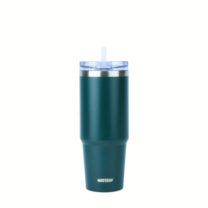 1 Watersy 30 oz stainless steel vacuum cup with double layer insulation, ice blaster feature, AS material water sealing slide lid with straw, and color box packaging.