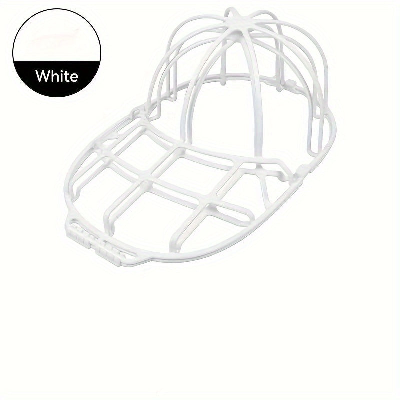 Hat rack made of portable plastic - protects baseball caps and hats from deformation during travel. Requires no electricity to use. Color: white.