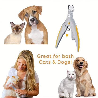 Cat and Dog Nail Clippers with LED Lights and Cleaning Supplies