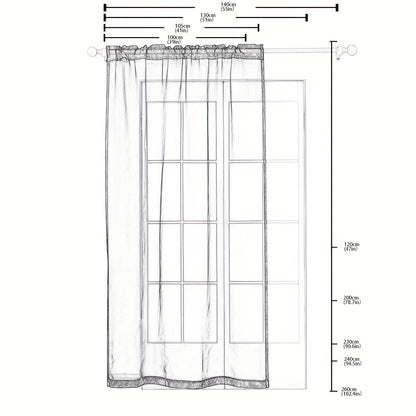 Thickened curtains for living room, balcony, and bedroom. Includes 1 piece of transparent and non-transparent gauze for a partition in your home.