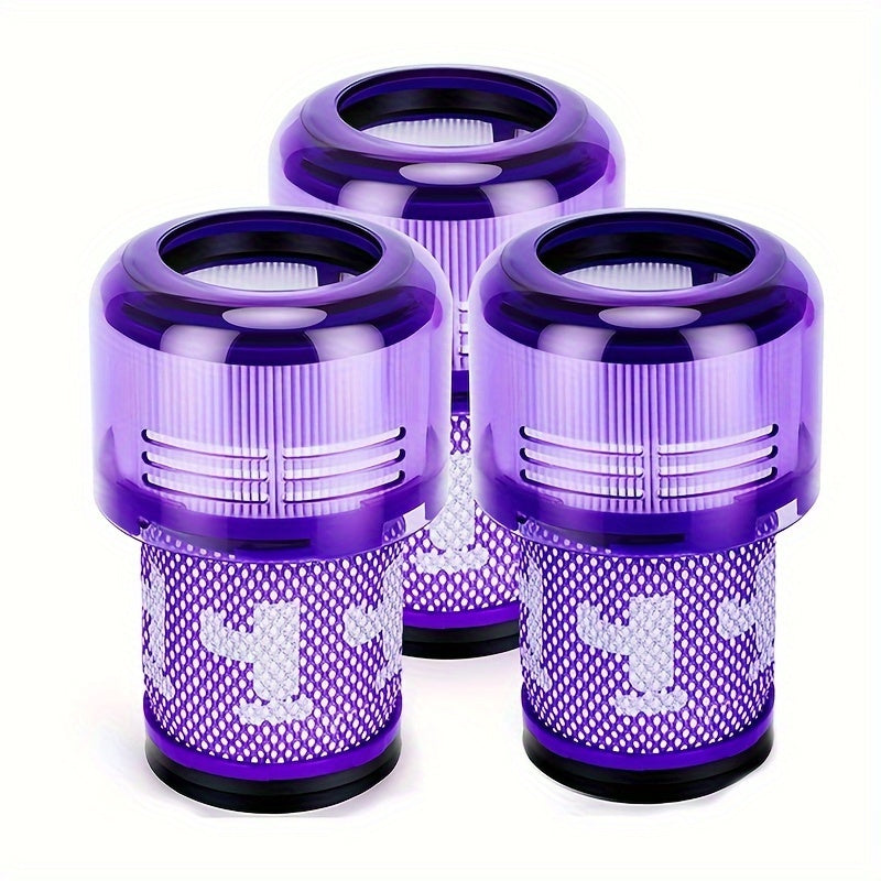 Enhance the air quality in your home with this set of 3 washable HEPA filters designed for Dyson V12 Slim & Absolute Detect vacuum cleaners. These filters are compatible replacements for part number 971517-01, providing you with a cleaner and healthier