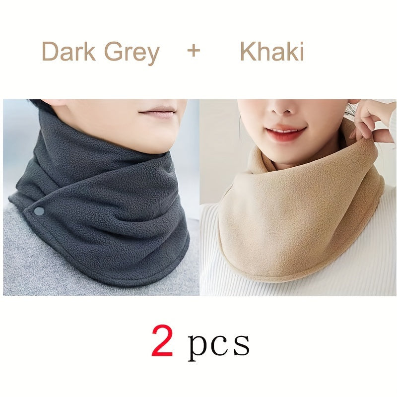 Get cozy this winter with a two-pack of warm neck scarves designed for outdoor cycling. This couple style set features windproof neck protectors with buckle combinations for added convenience.