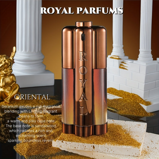 Sellion Royal Parfums for Men - 100ML, Intensiv Sharqiy Hid, Geranium Yuqori Notasi, Lingling Xiangdou O'rta, va Sandal Dastagi, Spirtli Konsentratsiya, Nafis Sovg'a Qutisi