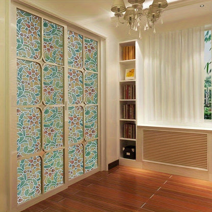 Vibrant Frosted Window Film for Privacy - 10mil Thickness, Easy Self-Adhesive for Office, Bathroom, and Home Decoration.