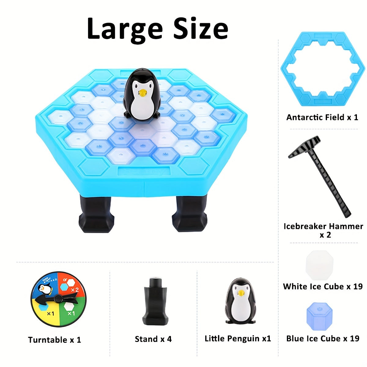 Ice Breaker Penguin Rescue Game: Educational family board game for youngsters, improves focus and logic skills with durable, non-toxic plastic material. Ideal gift for birthdays and