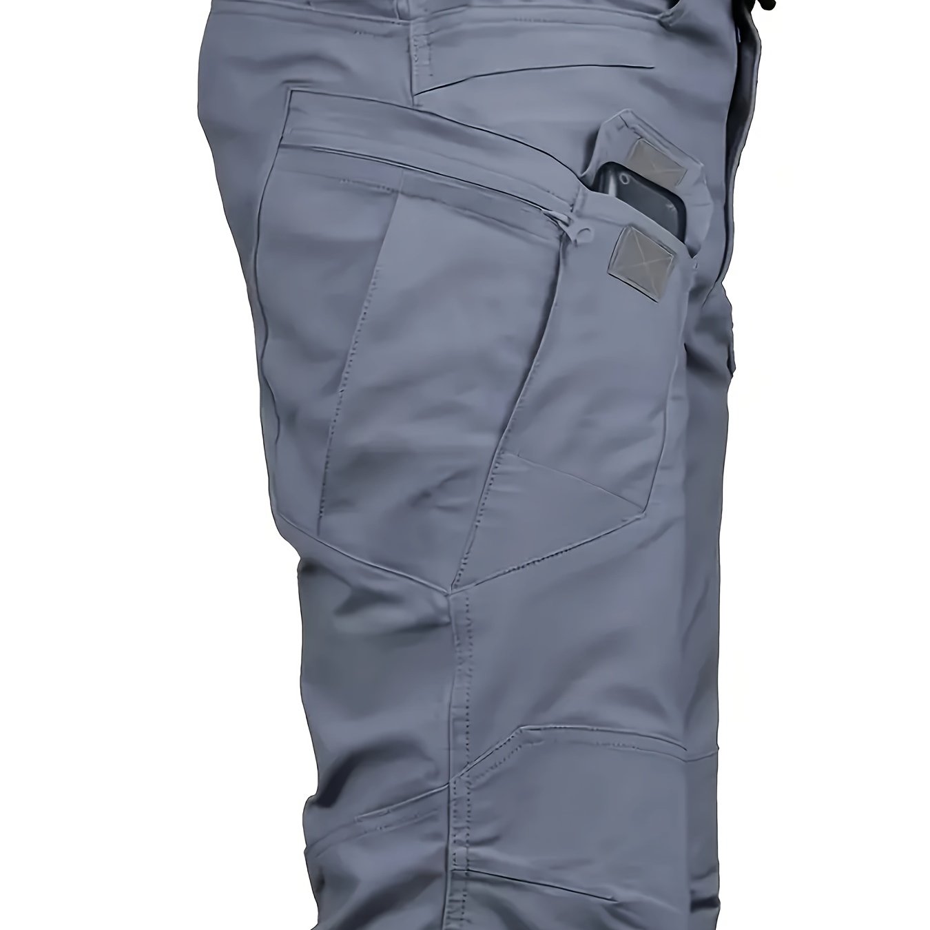 Men's Casual Multi Pocket Tactical Cargo Pants for Outdoor Hiking.