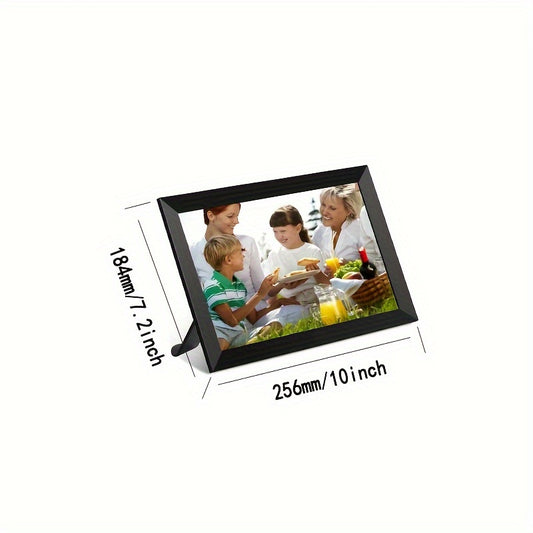 ARWOEIS 10.1" WiFi Digital Picture Frame with 16GB Storage, IPS Touchscreen, Frameo App for Cloud Sharing, Auto-Rotate, European Plug.