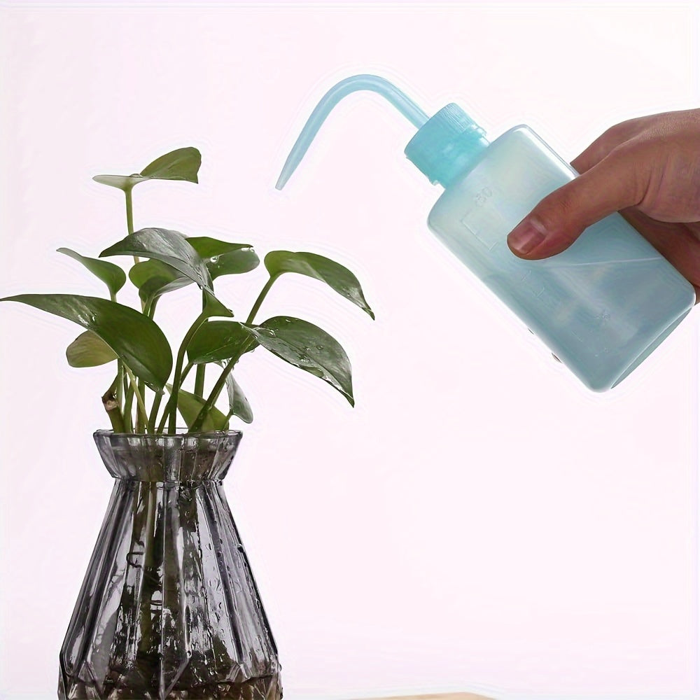 1 set of watering bottles with plastic curved mouth, safe rinse bottle watering tool for plants and flowers, including a squeeze watering can, succulent watering bottle, potted plant