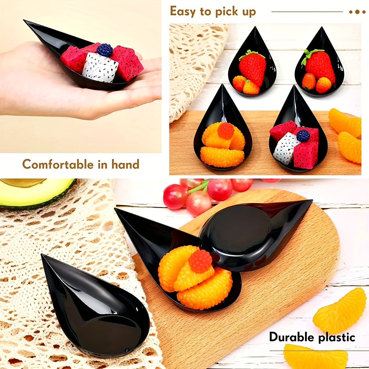 Set of 10 Mini Sushi Dessert Spoons with Swing Plate, Ideal for Wedding Parties, Measures 10.01cm x 5.0cm