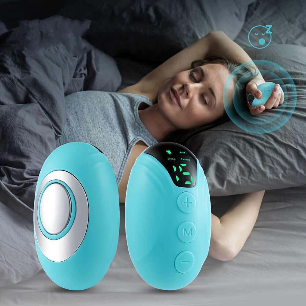 Handheld Sleep Aid Device with USB Rechargeable Lithium Polymer Battery - Portable Sound Machine for Relaxation and Stress Relief. Non-Wireless Sleep Assist Tool for Adults 14+. Perfect Valentine's or Christmas Gift.