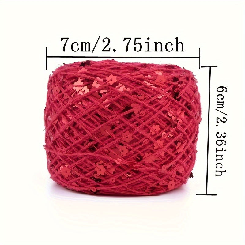 Блестящая хлопковая пряжа для ручного вязания иCrochet, 50 г.