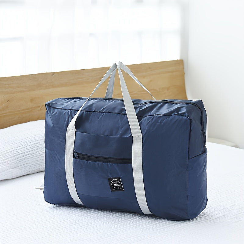 Foldable nylon travel bags with large capacity for women and waterproof handbags for men.