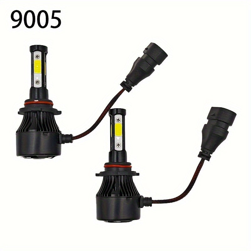 New 4 Sides LED Car Headlight Kit for H4, H7, H8, H11, 9005, 9006, and H13.