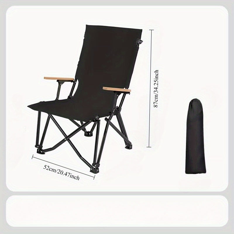 Sea Dog Design Outdoor Folding Chair for adults, Steel bracket, 300kg load-bearing, portable for picnic and beach.