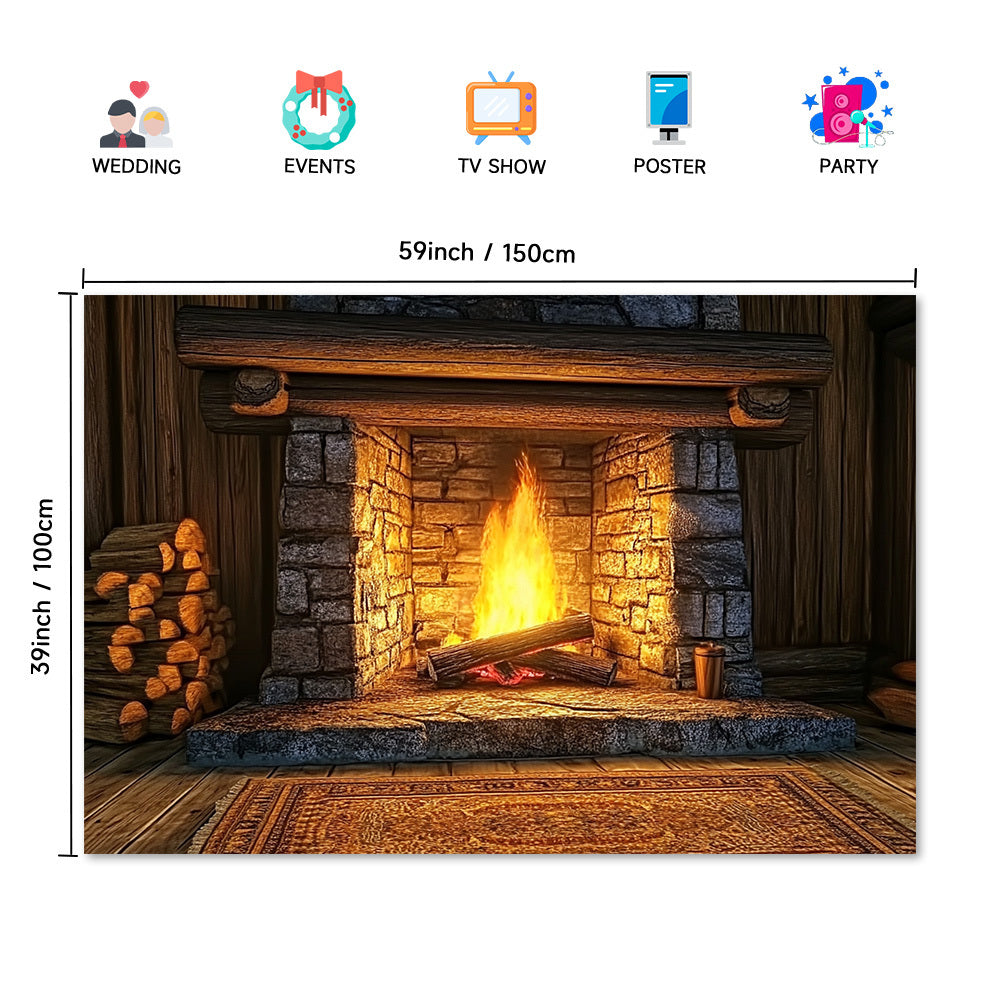 Transform any space with this versatile 1pc Multifunctional Fireplace Flame backdrop. Perfect for enhancing holiday celebrations, family photos, or seasonal events. This beautiful and reusable backdrop is easy to set up and adds charm to every occasion.