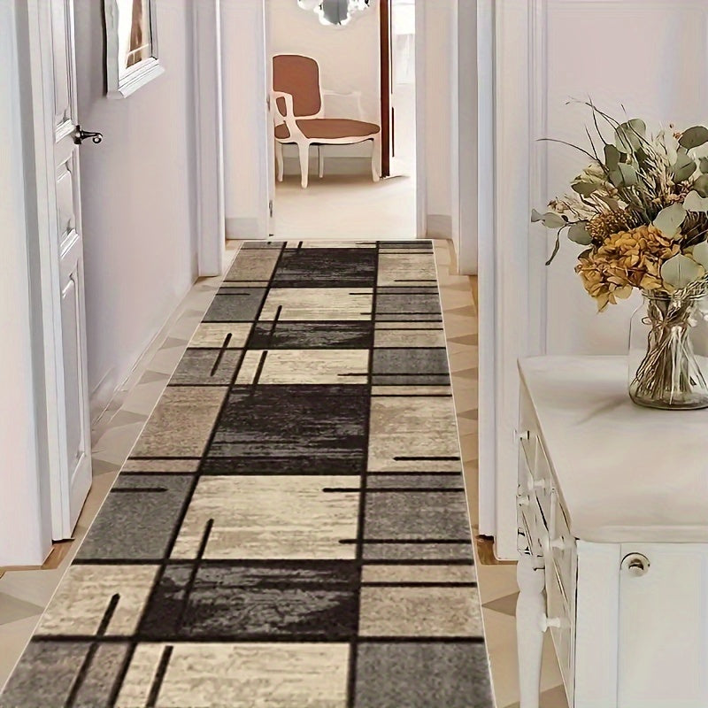 Decorate multiple areas of your home with this long velvet mat, featuring a non-slip bottom perfect for corridors, bedrooms, kitchens, and bathrooms.