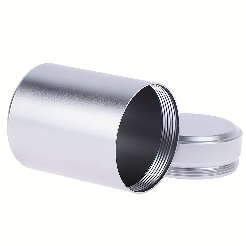 Compact and innovative, this tea packaging box is a portable canister crafted from titanium-aluminum alloy for durable and secure storage of tea leaves.