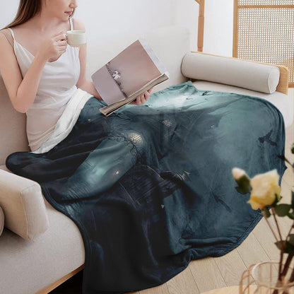 The Ultra-Soft Electric Gothic Flannel Throw Blanket offers a modern take on a classic style, providing year-round comfort. Featuring a bold print and machine washable fabric, this versatile blanket is perfect for cozy nights on the couch, extra warmth