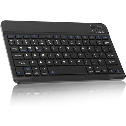 JEPHNY SlimKeys Wireless Keyboard - Ultra-Slim, Rechargeable, Portable Keyboard with Function Keys, USB-C Charging, Compatible with Android, Windows, Samsung Galaxy Tab, iPad Pro/Air/Mini -