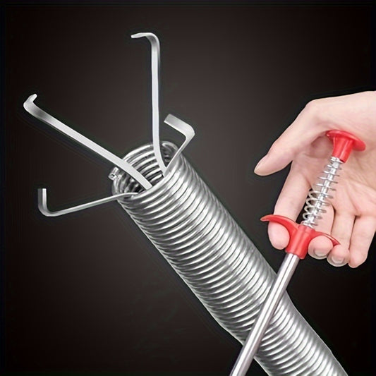 1pc 160.02 cm Drain Snake with 4 Claws for Kitchen Sink, Sewer, and Toilet Clog Removal, Flexible Grabbing Tool