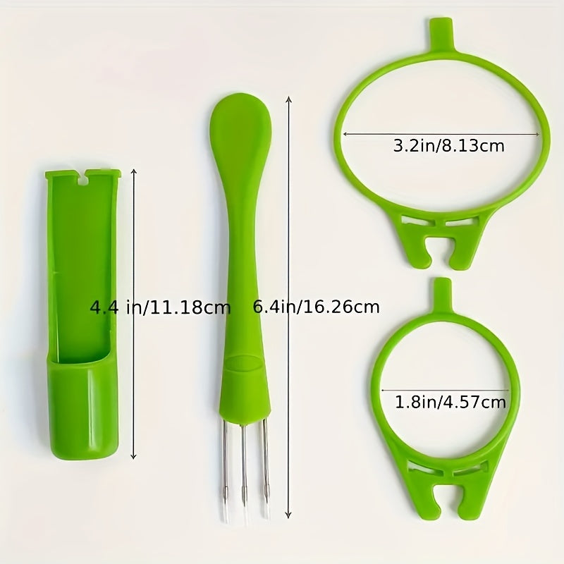 Set of 5 plastic pickle forks for sour cucumbers, olives, and jars - perfect gift for pickle lovers.