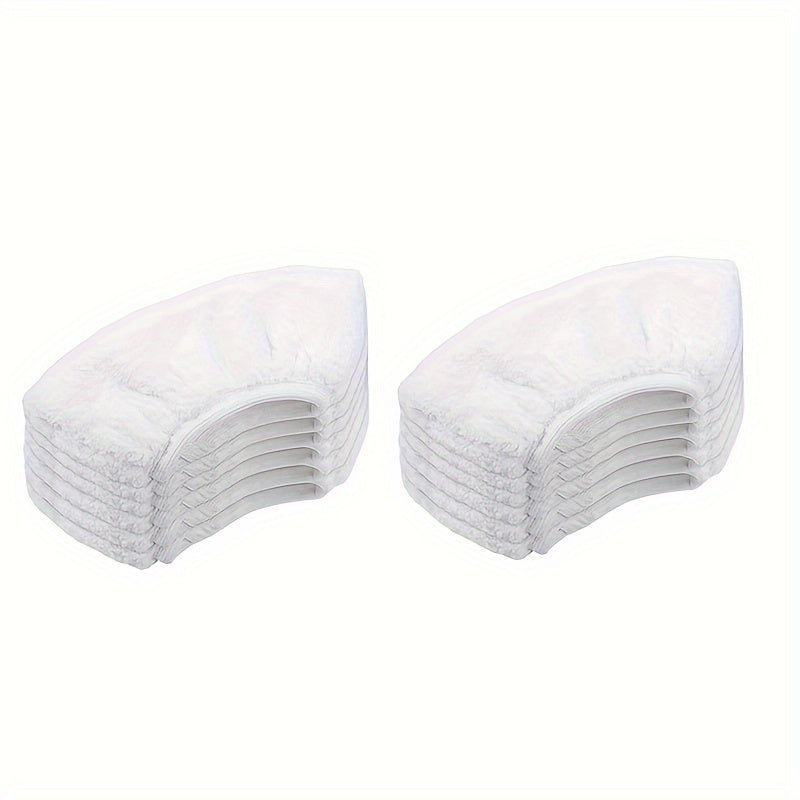 White Microfiber Steam Mop Pads Replacement Washable Mop Head, 12 pieces, Microfiber Cover for Karche-r SC1 SC2 SC3 SC4