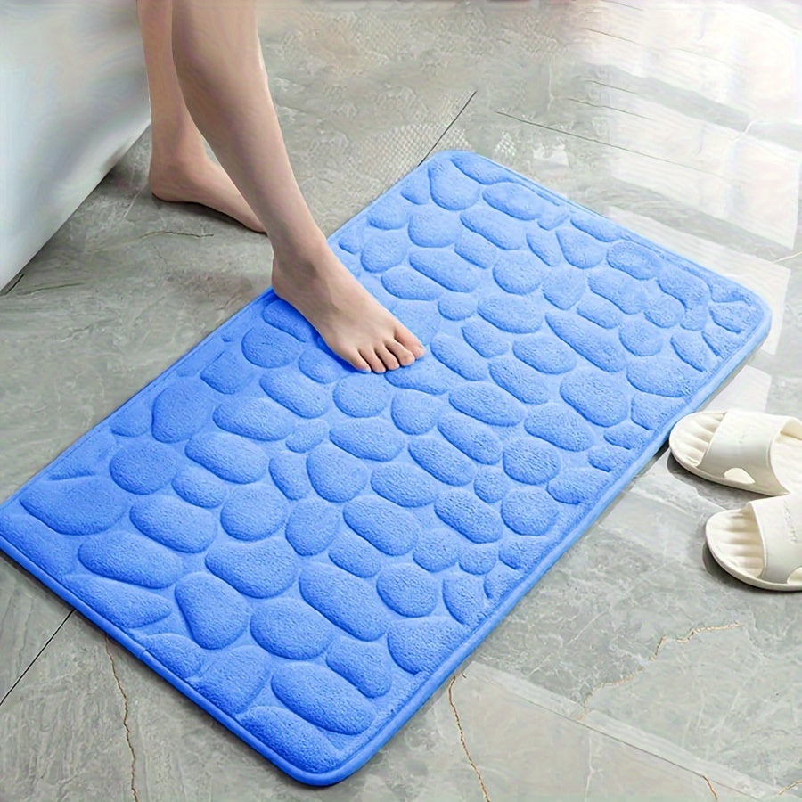 Ultra-absorbent bath mat with high-density memory foam, non-slip design, and super soft luxury feel, perfect for tubs and showers.