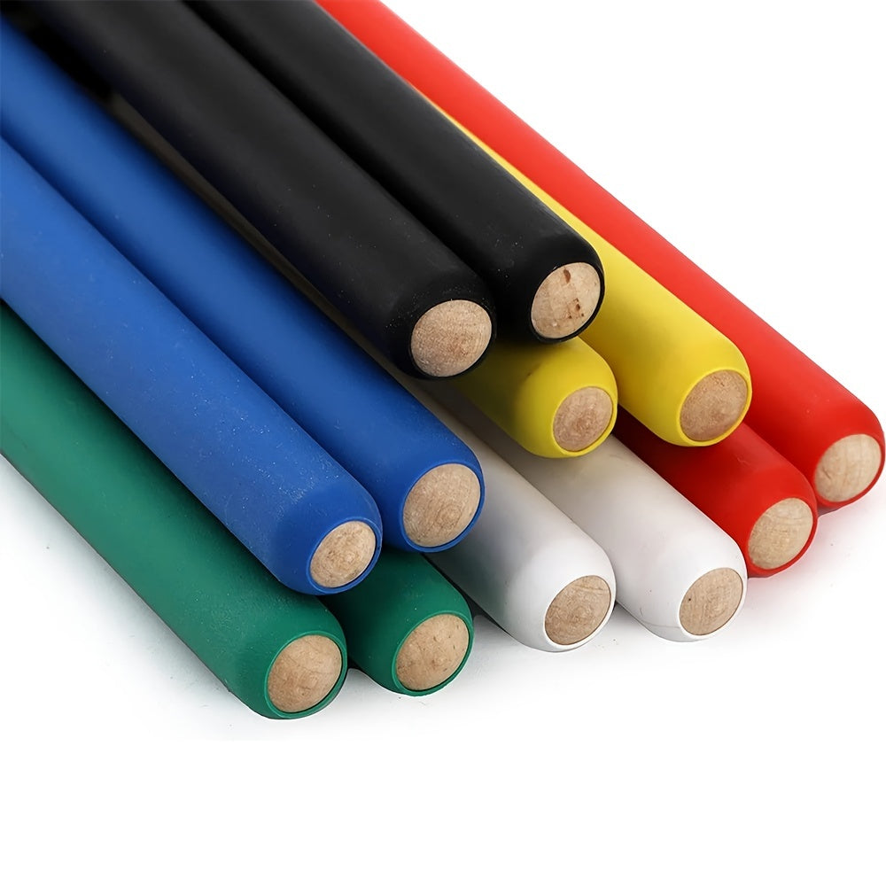 5A maple drumsticks with non-slip rubber handle, ideal for beginners. Available in 5 colors!