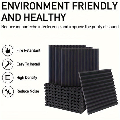 50 Studio Acoustic Foam Wall Panels - 2.54cm X 30.48cm X 30.48cm