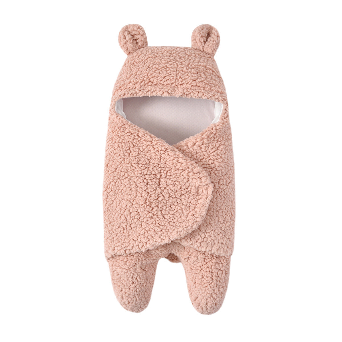 Ultra soft newborn fleece teddy bear swaddle for winter, perfect for Christmas, Halloween, and Thanksgiving Day gift.