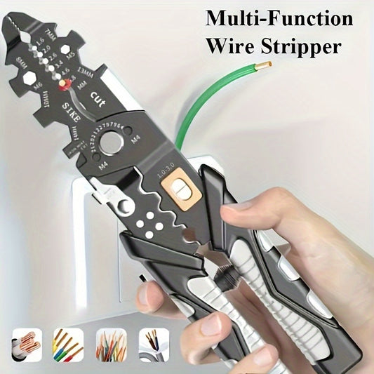 25-in-1 Industrial Grade Wire Stripper - Multi-use Electrician's Tool