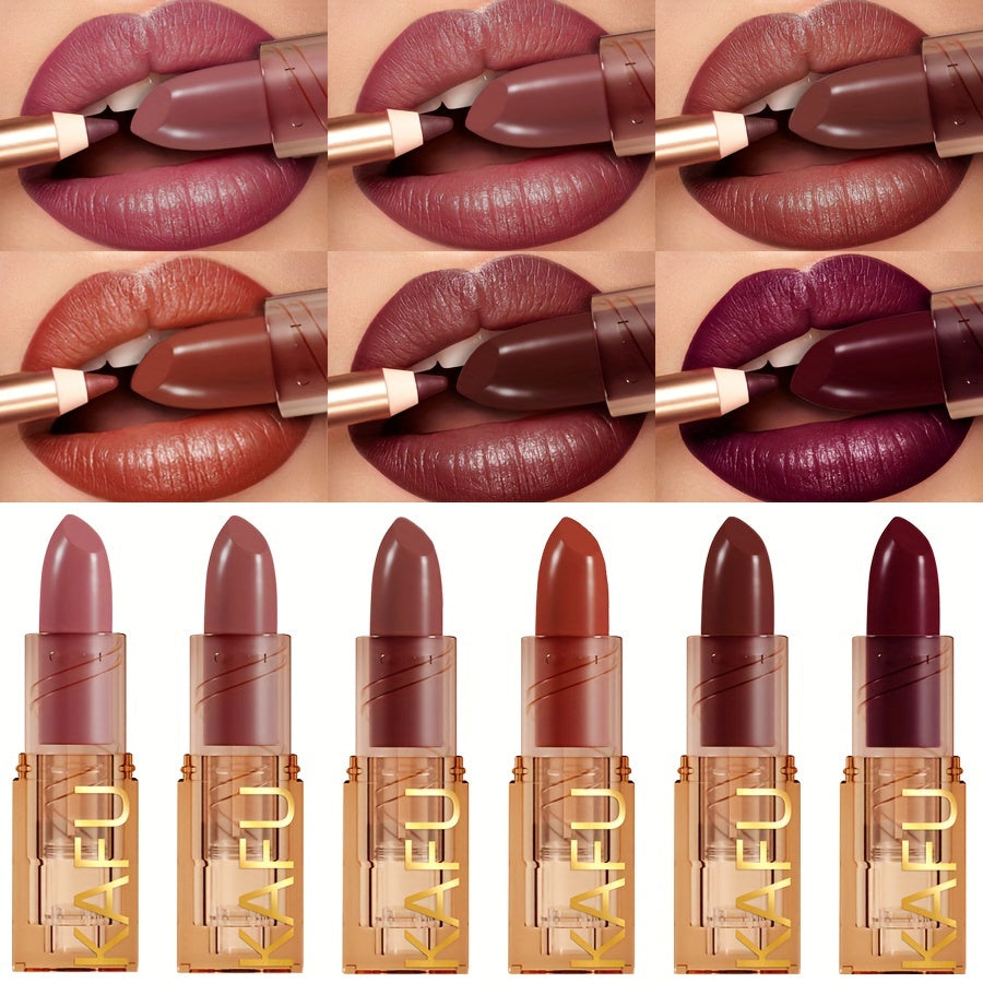 Long-lasting waterproof non-stick lipstick with high color lip gloss formula.