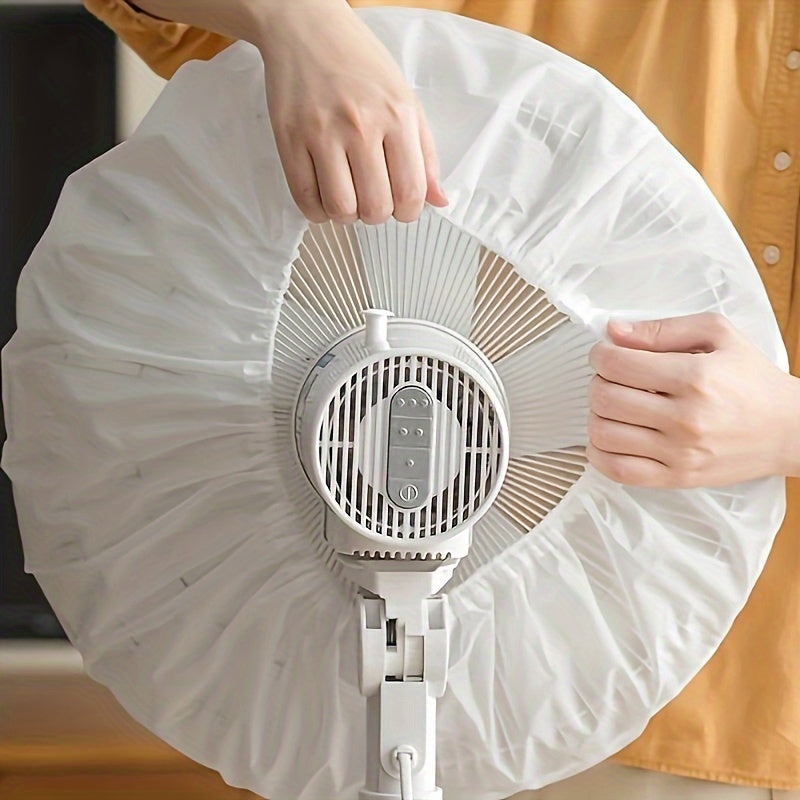 Convenient White Electric Fan Dust Cover - Protect Your Fan All Year Round at Home or Office