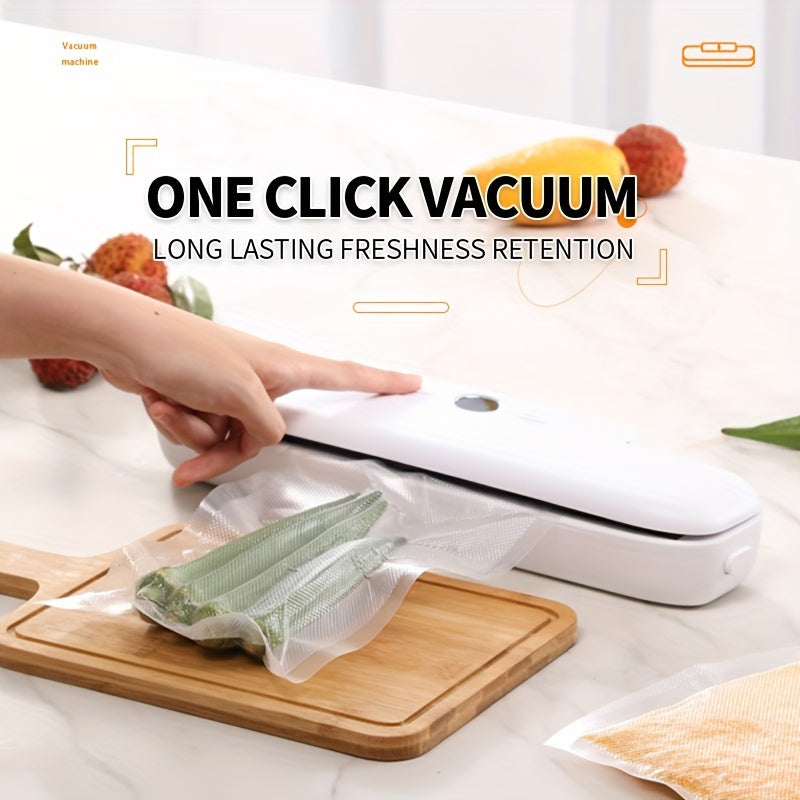 Essential for any kitchen, this roll of premium vacuum sealer bags is ideal for preserving food with its food-grade, BPA-free material. Safe for sous-vide cooking and microwave defrosting, these durable bags are also reusable and recyclable. Compatible