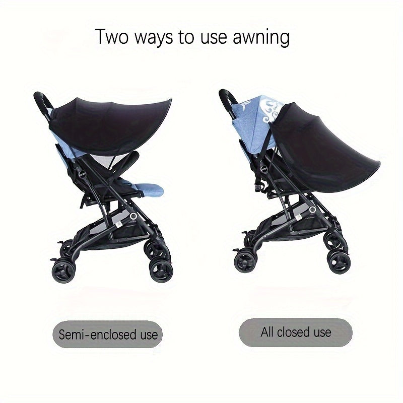 Travel Stroller Sunshade - Made of Long-Lasting Polyester Material, Complete Canopy for Maximum Sun Protection