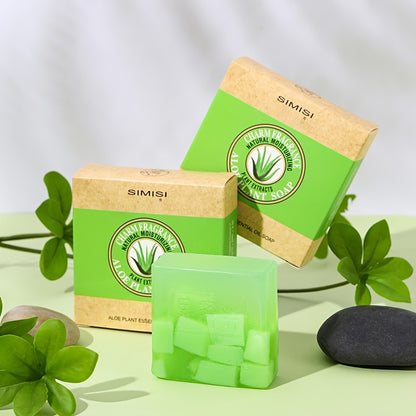 Aloe Vera Soap with Essential Oil - Deeply cleanses, moisturizes, controls oil - Rich foam for all skin types, men and women