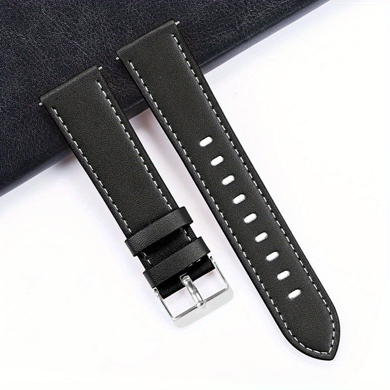 Get a stylish 1pc 22mm/20mm strap for your Samsung Galaxy Watch 6 Classic or Galaxy Watch 5/4/3. This PU leather band also fits Huawei watches and features a quick-release design. The perfect gift choice for any watch enthusiast.