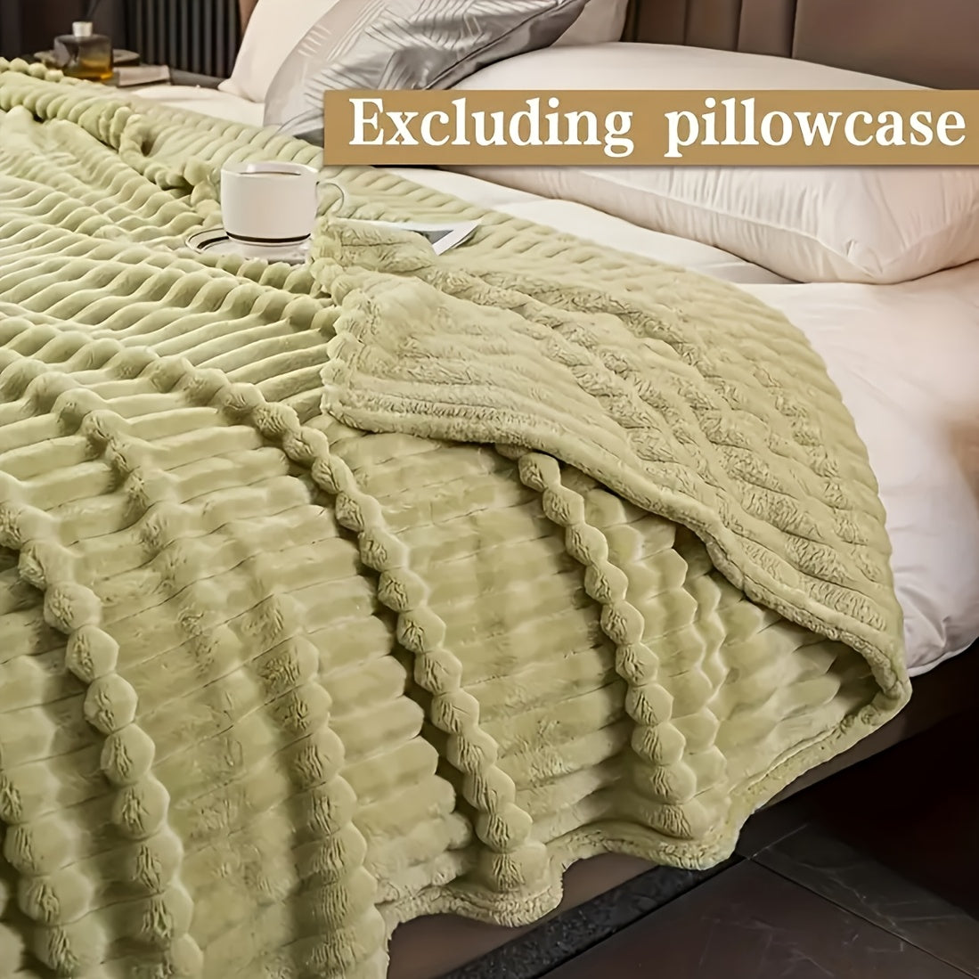 Modern Style Luxury Plush Blanket Throw - Cozy and Warm Flannel Blanket, Soft Sofa Blanket, Machine Washable, All-Season Multipurpose Striped Gift Blanket perfect for Office, Bed, Camping, Travel, and Naps.