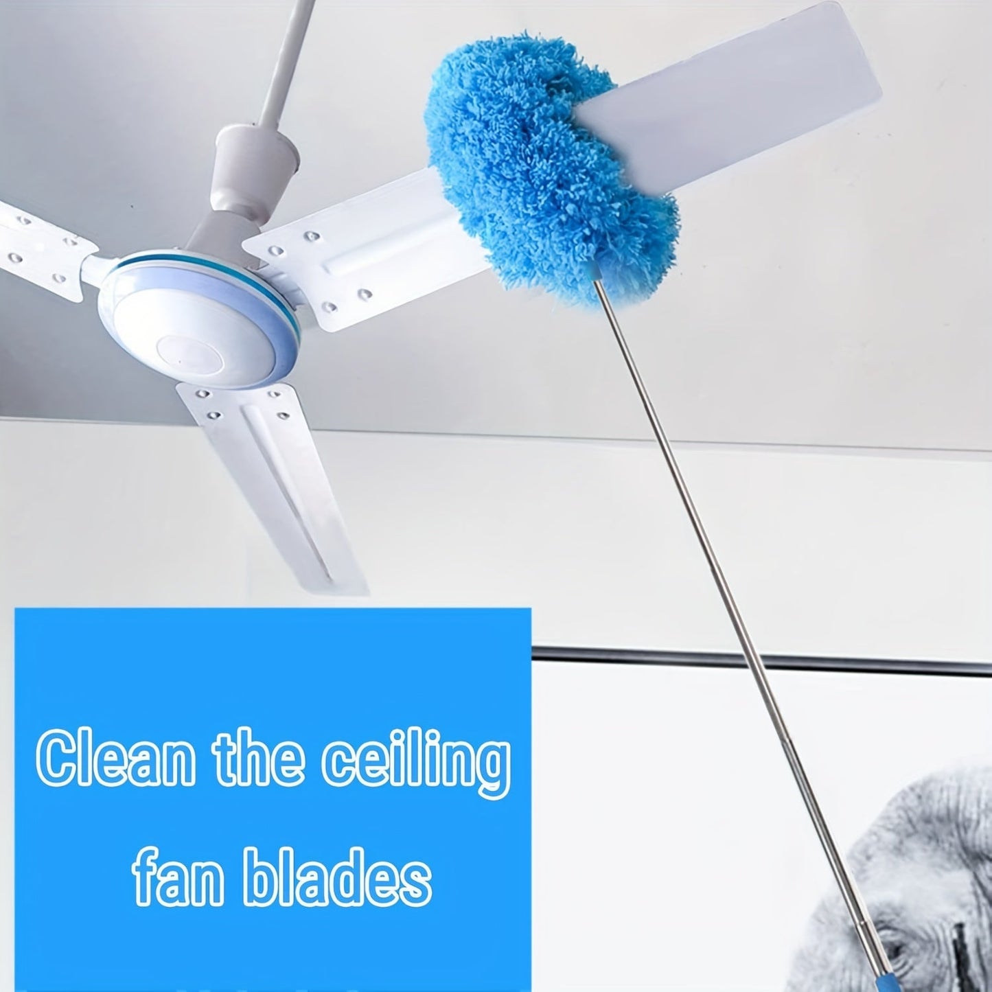 Multi-purpose small fan brush for dusting and cleaning - Ideal for ceiling fans, cars, and household furniture