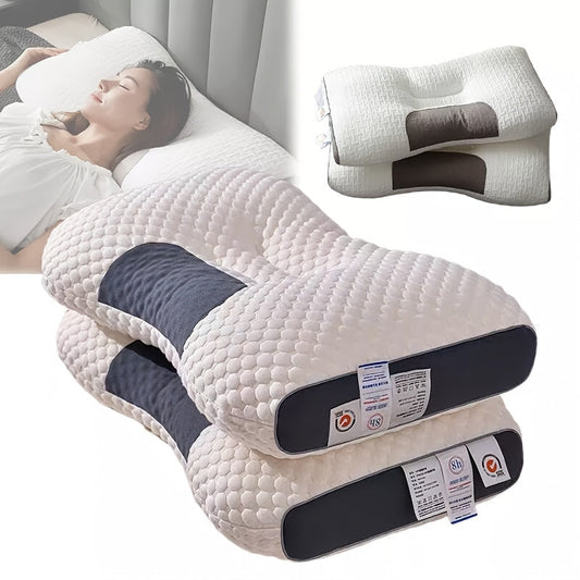 SoftTouch 3D Spa Massaj Yostiqchasi, Orqa va Yon Yotuvchilar uchun Homiladorlikni Qo'llab-quvvatlash, Siqiladigan Polyester Tolali Bo'yin Yostiqchasi, Butun Tanani Yaxshilangan Uxlash Quvvatini Ta'minlash