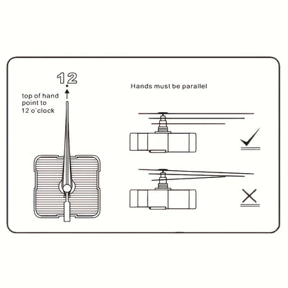 1/4 set quartz clock movement kit for DIY wall clock repair.