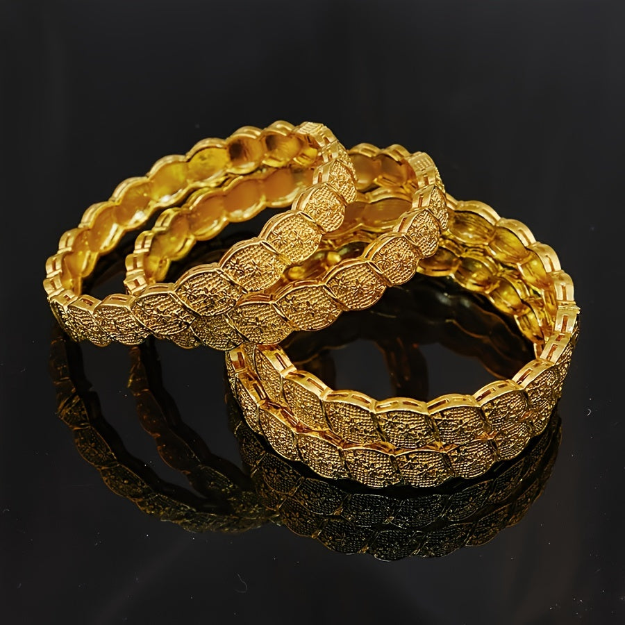 Set of 4 Elegant Luxury Bracelets - Perfect for Weddings, Women's Accessories for Dates and Parties, Ideal Gifts for Eid