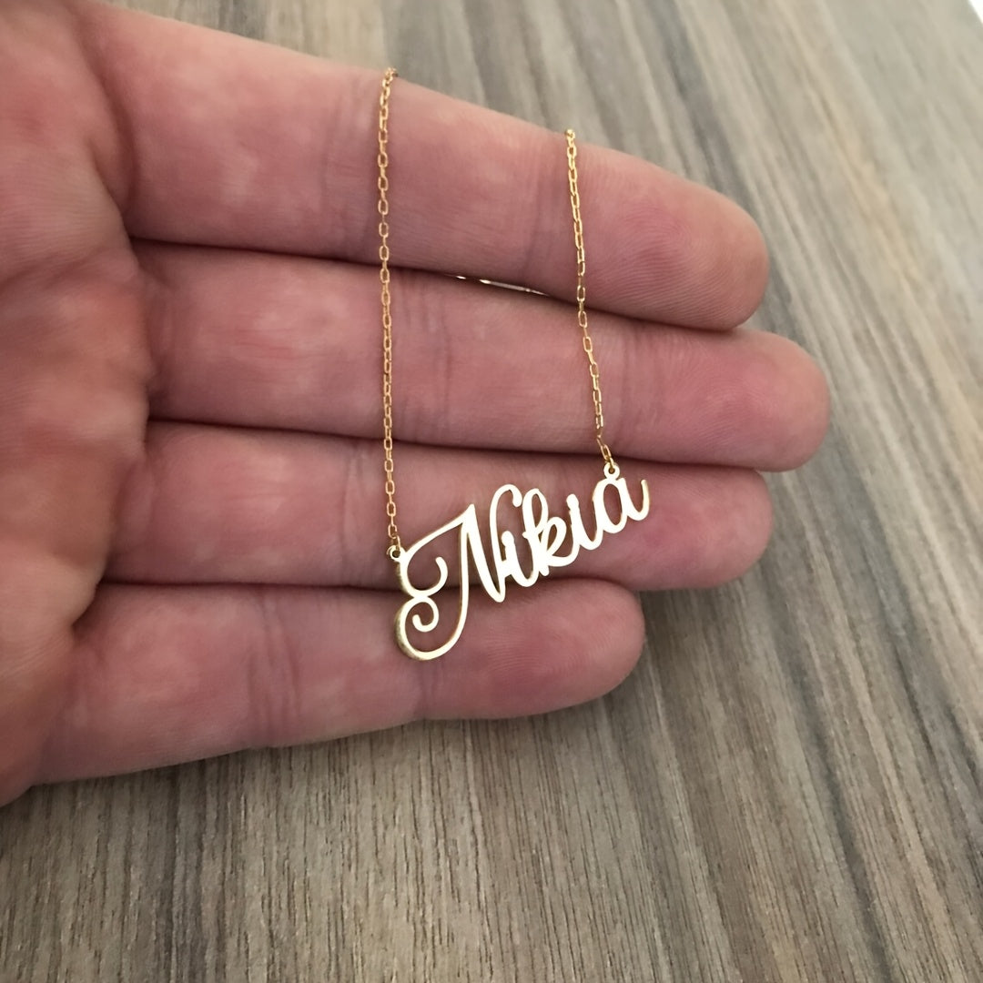 Sophisticated Personalized Stainless Steel Pendant Necklace - Custom Name Design, Perfect for Everyday Wear, Fashionable Women's Jewelry, Sleek and Flexible Accessories