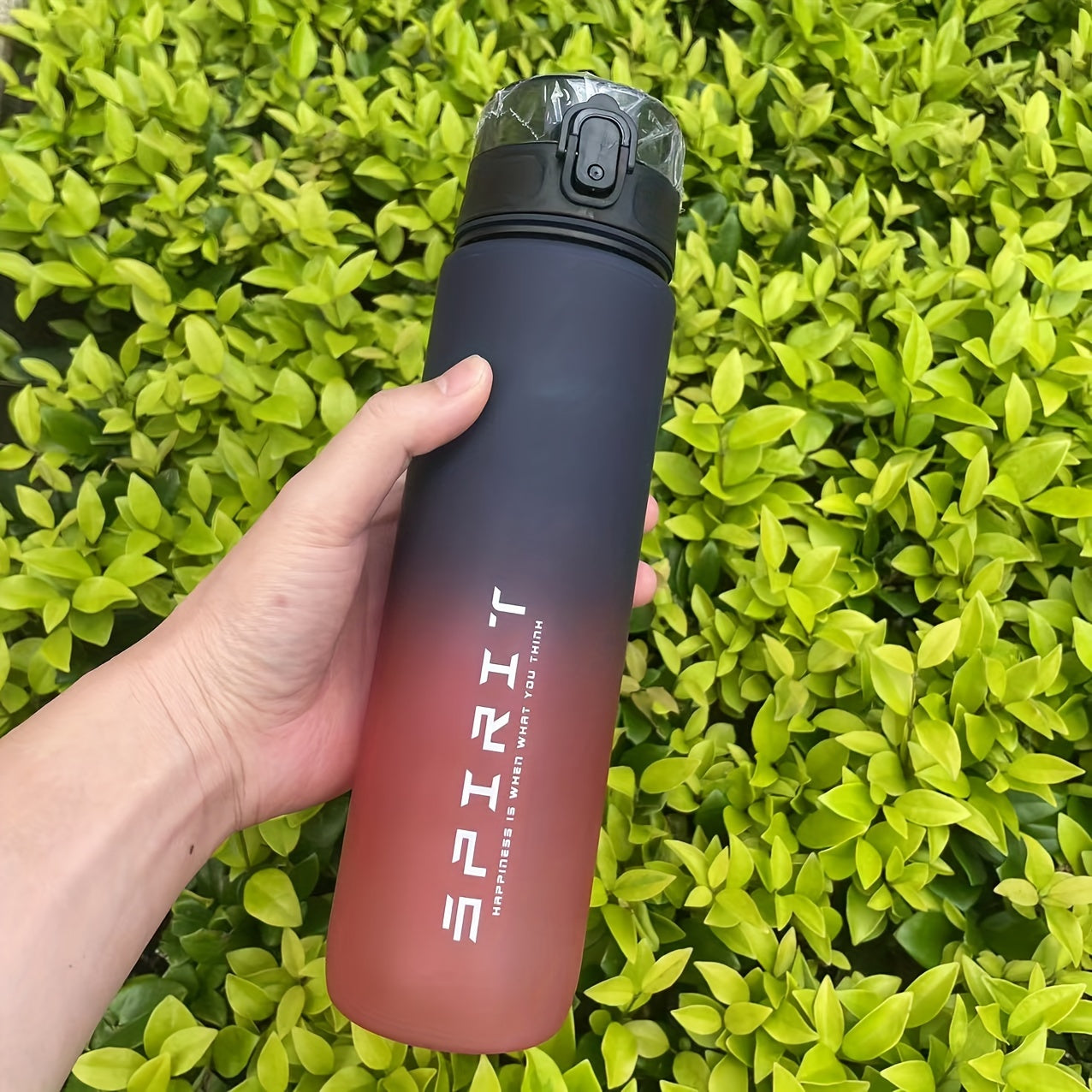 Large capacity water bottle with time scale, ideal for home and outdoor sports - BPA-free, portable and easy to drink from.