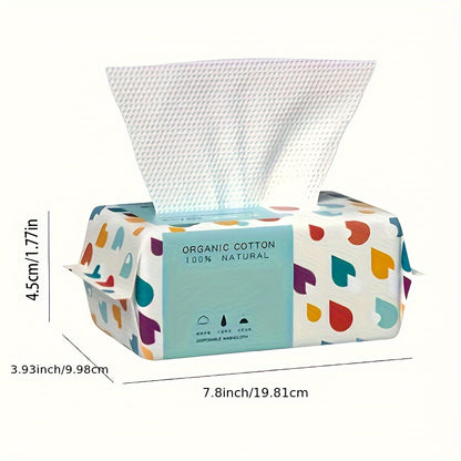 32pcs Premium Organic Disposable Face Towels - Soft, Thick, Ideal for Beauty Salons & Home Facial Cleansing.