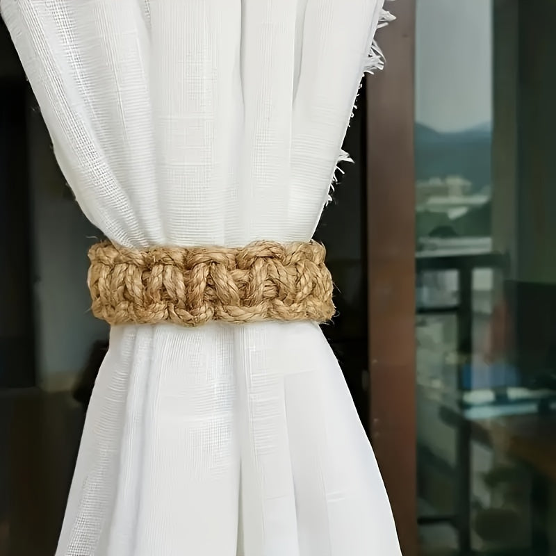 Curtain Tie Rope Braided Curtain Clip Set for Bedroom Living Room Home Decor - Includes 2pcs/4pcs Curtain Tiebacks