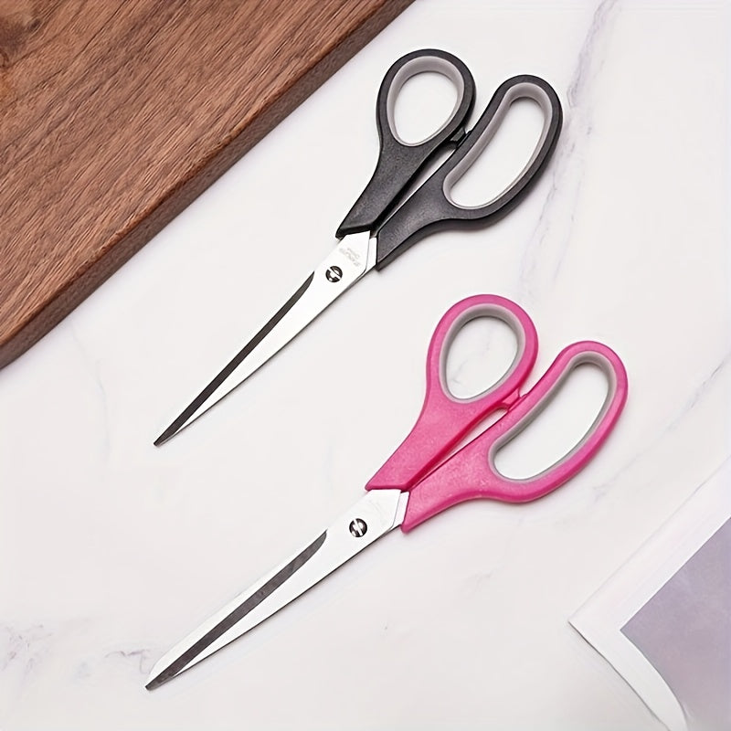 Set of 2 Stainless Steel Multipurpose Shears for Cutting Meat, Fabric, and Crafts - Durable Kitchen Scissors for Household and Student Use