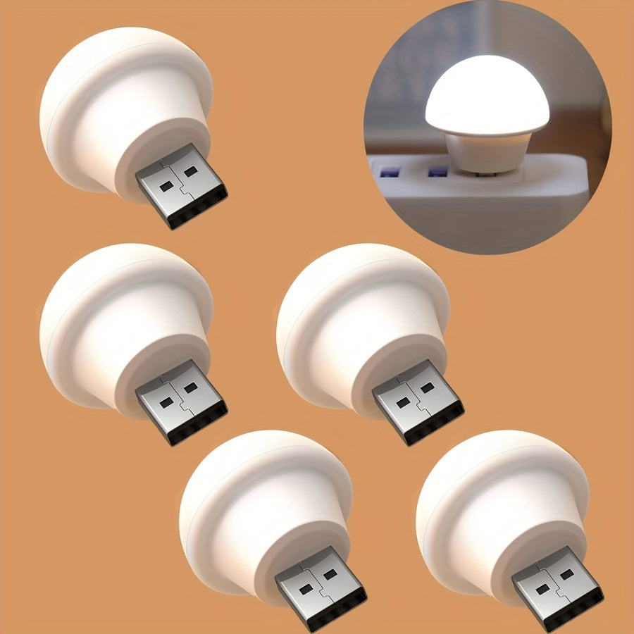 Compact, portable LED lamp for desktop use.